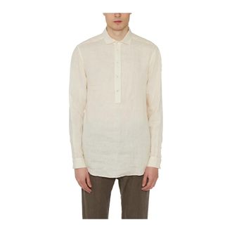Paolo Pecora Linen Shirt - male - Paolo Pecora - Casual Shirts - Beige - 3XL - Shirts