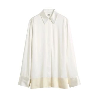 Toteme Camisa de esmoquin suave - Blouses & Shirts - Mujer - Blanco - S