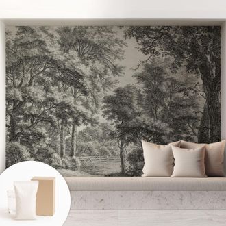 Tulup Carta Da Parati - Mural - Con Sala Da Pranzo - Camera Da Letto - Cameretta - Con Colla Gratuita Paesaggio Forestale 208x146 Cm