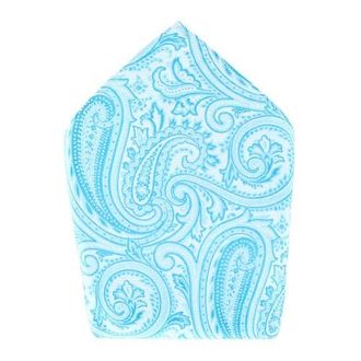 Trafalgar Store Sobee Paisley Silk Pocket Square in Blue at Nordstrom