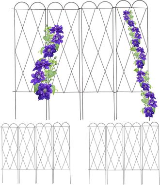 Relaxdays Relaxdays - Enrejado De Metal, Pack 3, De Encaje, 127 Cm Alto, Celos&iacute;a Exterior, Enrejado Para Plantas Trepadoras, Caoba