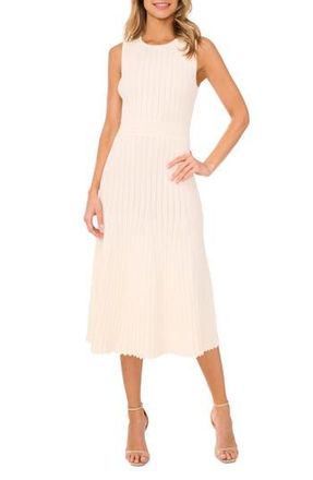 Ted Baker Pointelle Sleeveless Sweater Dress in Light Cream at Nordstrom Rack, Size X-Large