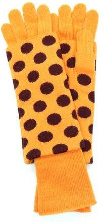 Portolano Polka Dot Gloves in Tangerine/Bordeaux at Nordstrom Rack