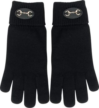 Gucci Horsebit wollen handschoenen - Zwart
