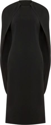 Alberta Ferretti Jurk met capemouwen - Zwart