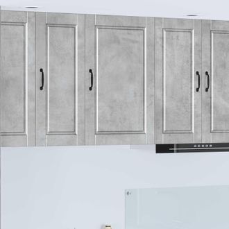 vidaXL Vidaxl Armadietto A Muro Porto Grigio Cemento 50 X 31 X 80 Cm