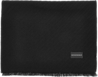 Emporio Armani Jacquard wool scarf Man One Size