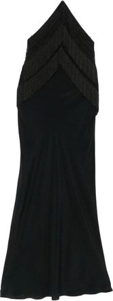 Andamane Reina Halterneck Fringed Midi Dress