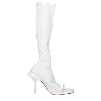 Max Mara Sportmax Stiefel Damens Leder wei&szlig;/optisches Wei&szlig;