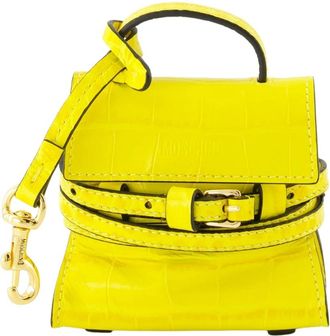 Moschino Tassen, Dames, Geel, ONE Size, Gele Micro sac Tie Me