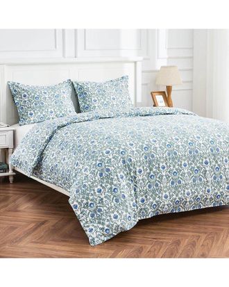 Melange Home M&eacute;lange Home 400 Thread Count Arts & Crafts Floral Duvet Set