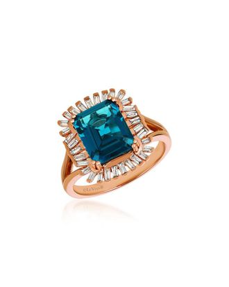 Le Vian Vivids 14K Rose Gold 3.64 ct. tw. Diamond & Topaz Half-Eternity Ring