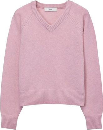 Dunst Su&eacute;ter de cuello en V Soft Volume - Knitwear - Mujer - Rosa - XS