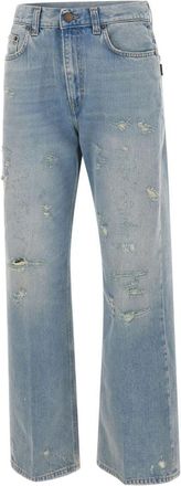 Haikure Winny Broken Celestial Jeans - Dames - Regular Fit Jeans - Blauw - W27 - Katoen - Jeans