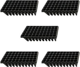 OEM 5 Bandejas Para Semillas De 50 Celdas, Bandeja De Germinaci&oacute;n Para Jardiner&iacute;a, Kit De Inicio Para Propagaci&oacute;n De Pl&aacute;ntulas, Color Negro