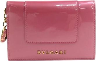 Bulgari Pre-owned Vintage Kaarthouder - Dames - Vintage Accessoires - Roze - ONE Size - Leer - Vintage