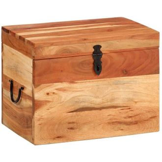 vidaXL Caja De Almacenaje Madera Maciza De Acacia 39x28x31 Cm Vidaxl