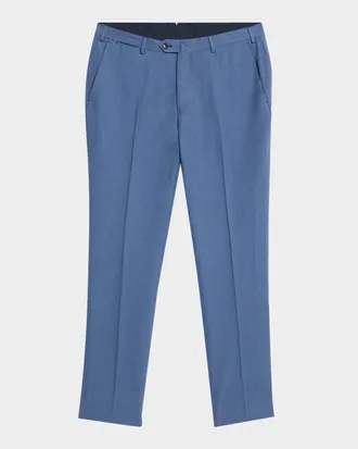 Emporio Armani Men & apos;s Lyocell Twill Flat-Front Trousers