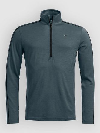 Ortovox 185 Rock N Wool Zip Neck Funktionsshirt grau