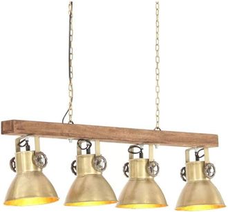 vidaXL Furniture Limited - L&aacute;mpara De Techo Industrial Madera De Mango