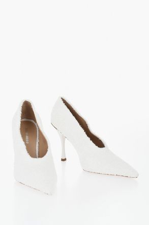 Dsquared2 Solid-Color Cotton Terry Pumps, 10.5 cm Heel Dsquared2