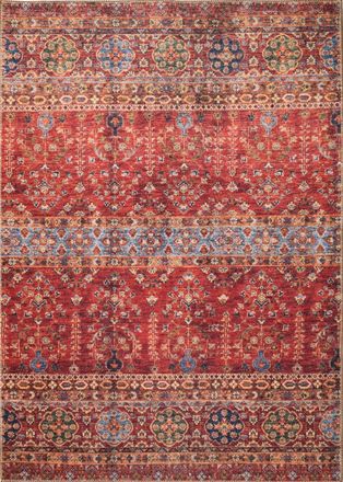 Nazar Rugs Alfombra de sal&oacute;n cl&aacute;sica lavable - roja 160x230cm