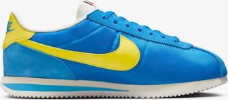 Nike Mens Cortez Textile Sneaker In Blue/lightning-Sail