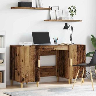 vidaXL vidaXL Scrivania Legno vecchio 140 x 50 x 75 cm Legno multistrato