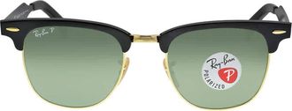 Ray-Ban Clubmaster Aluminum Polarized Green Classic G-15 Unisex Sunglasses RB3507 136/N5 51