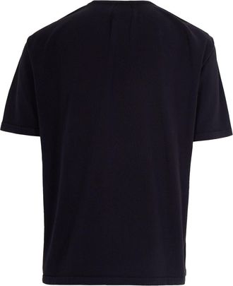 Rhude Mens T-Shirt Ramatuelle Intl Racing Black-White Vintage Black-White-Yellow Cotton T-Shirts Black/white/yellow And Polos