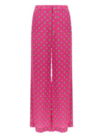 L'agence Pantaloni dritti Pilar con stampa - Rosa