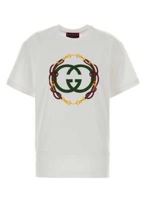 Gucci White Crew Neck Logo T-shirt