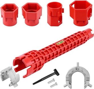 OEM Llave Multifuncional Para Grifos Y Fregaderos De Cocina Y Ba&ntilde;o: Herramienta De Fontanero Con 14 Funciones