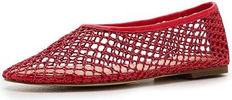 Marc Fisher Jazlyn Womens Flat Shoes Red Mesh/Leather : 7.5 M