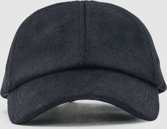Reiss Navy Wool-blend Baseball Cap