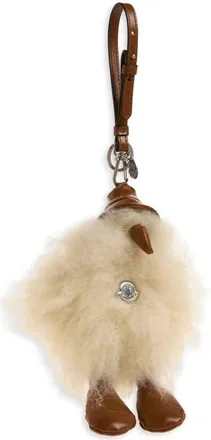 Moncler Duck Faux Fur Bag Charm in Beige Sand at Nordstrom