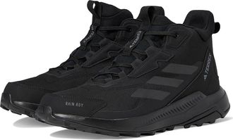 adidas Terrex Anylander Mid RAIN.RDY Hiking Shoes Mens Shoes Black/Black/Grey : 11.5 D - Medium