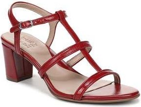 Naturalizer Bristol Cage Sandal in Hearts Flame Red Faux Leather at Nordstrom Rack, Size 6.5