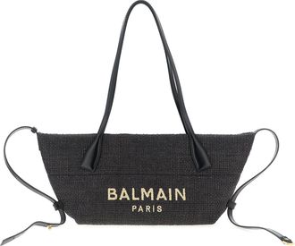 Balmain Black Polyamide Tote Womens Bag