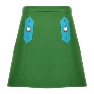 Valentino Garavani Mujer, Faldas, Verde, Talla: S