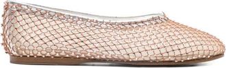Forte_Forte Verfraaide Mesh Ballet Flats - Dames - Ballerinas - Oranje - 40 EU - Leer - Schoenen