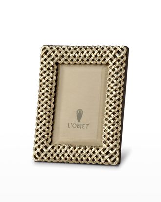 L'OBJET 2x3 Gold Braid Frame