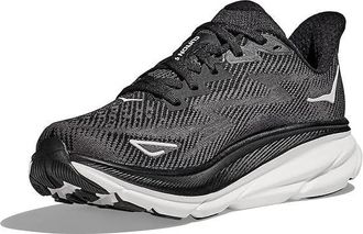 Hoka One One One Womens Clifton 9 Road Running Shoes - Black/White