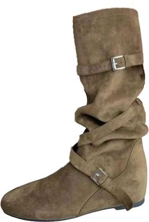 Generic Womens Round Toe High Boots Non Slip Casual Outdoor Elegant Dress Boots