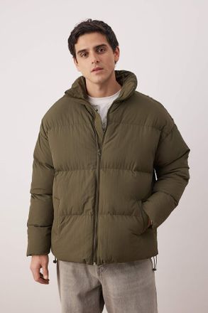 Trendyol MAN Unisex Kaki Effen Lang Oversized Winter Jassen
