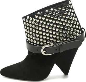 Isabel Marant Stivaletti in pelle scamosciata con borchie - Nero