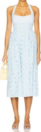 Majorelle London Cassia Midi Dress In Baby Blue