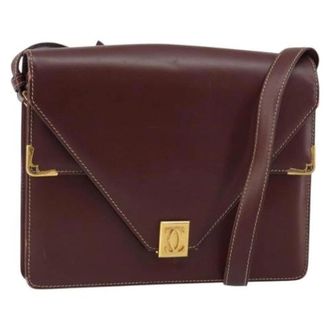 Cartier Pre-owned leren schoudertas - Dames - Vintage Schoudertas - Rood - ONE Size - Leer - Vintage