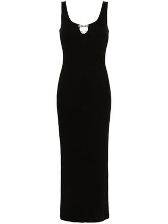 Blumarine Abito lungo con fiocco - Nero