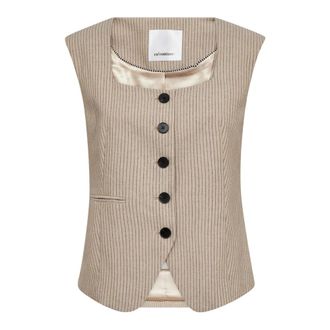 Co'Couture Chalecos - Jackets - Mujer - Beige - XL